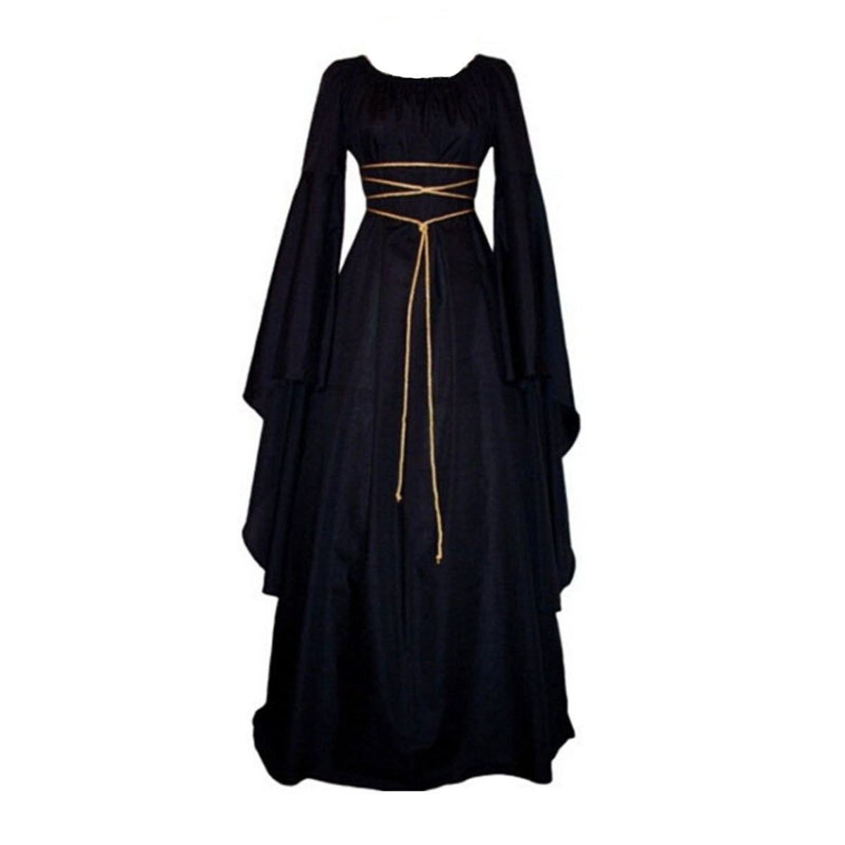 Veylora Women Dresses Vintage Medieval Cosplay Costume Ghost Witch Vampire Gothic Dress Halloween Christmas Masquerade Party Dress