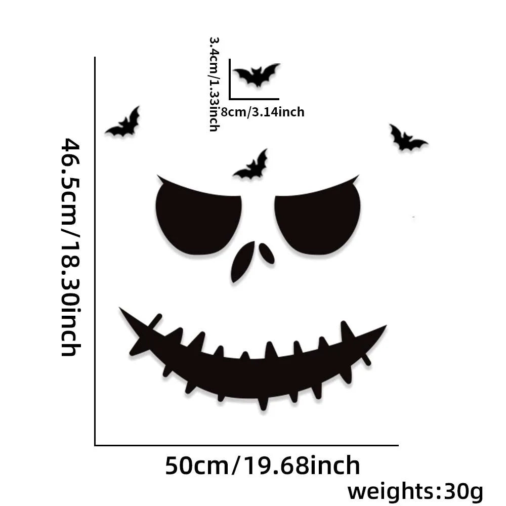 Veylora Halloween Decoration Door Stickers Window Stickers for Home Party Wall Glass Haunted House Horror Decor