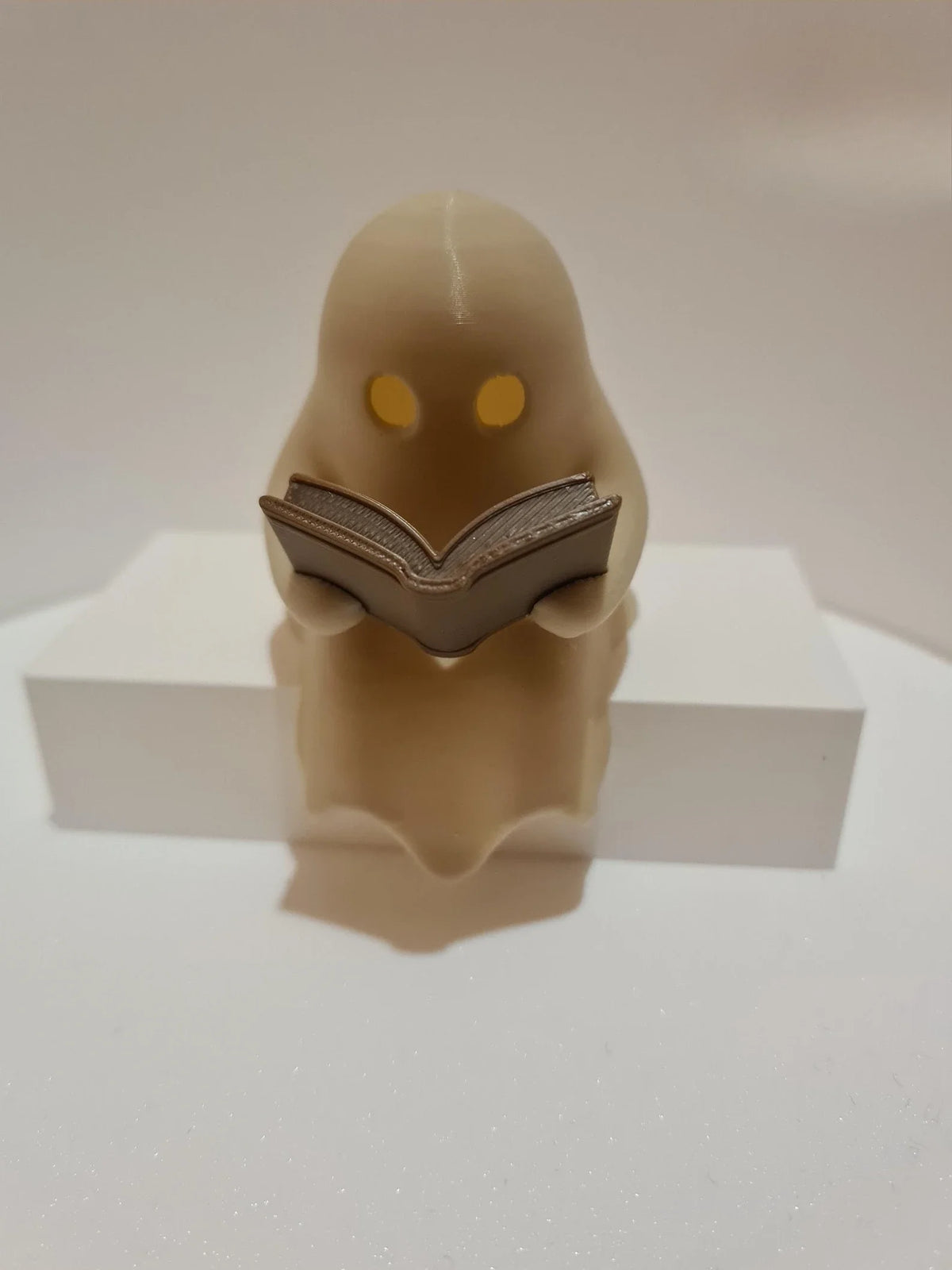 Veylora Halloween Party Decoration Favors Cute Little Ghost Sitting on A Shelf Reading A Book with Flickering Ornament Gift Spooky Idea