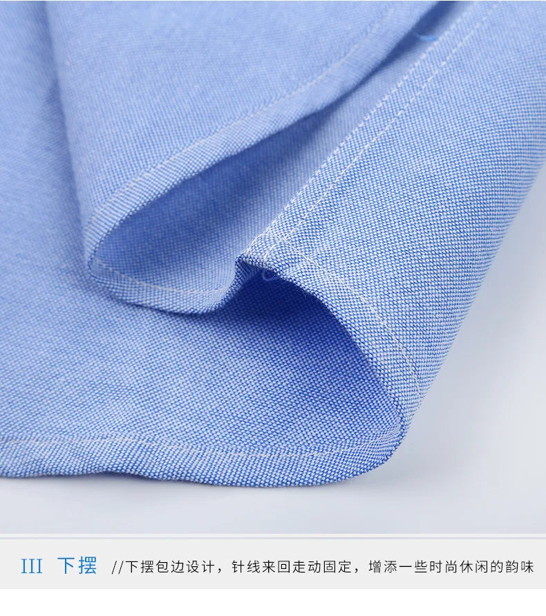 Veylora Men's Short-Sleeved Shirt, Summer Casual, Oxford Fabric, Solid Color, Simple, Trendy, Comfortable and High-Quality, Street Style