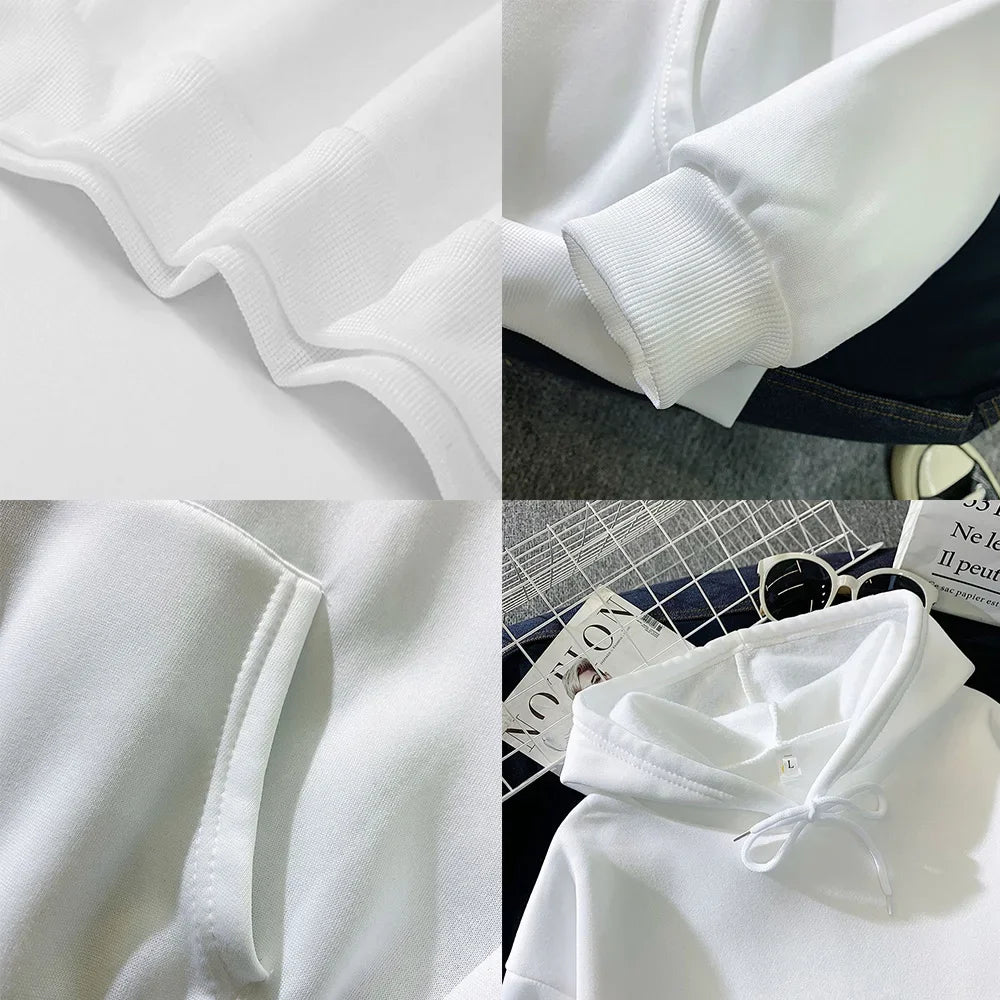 Veylora Hoodies 2024 New Men Harajuku Hooded Sweatshirts Casual All-match Pullover Streetwear Sweater Fashion Clothing Sweatshirt Hoodie