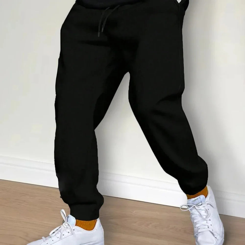 Veylora Men's Pants 23 Print Fleece Sweatpants Warm Jogging Pants Male Outdoor Trousers Straight Fashion Workout Sports Casual Long Pant