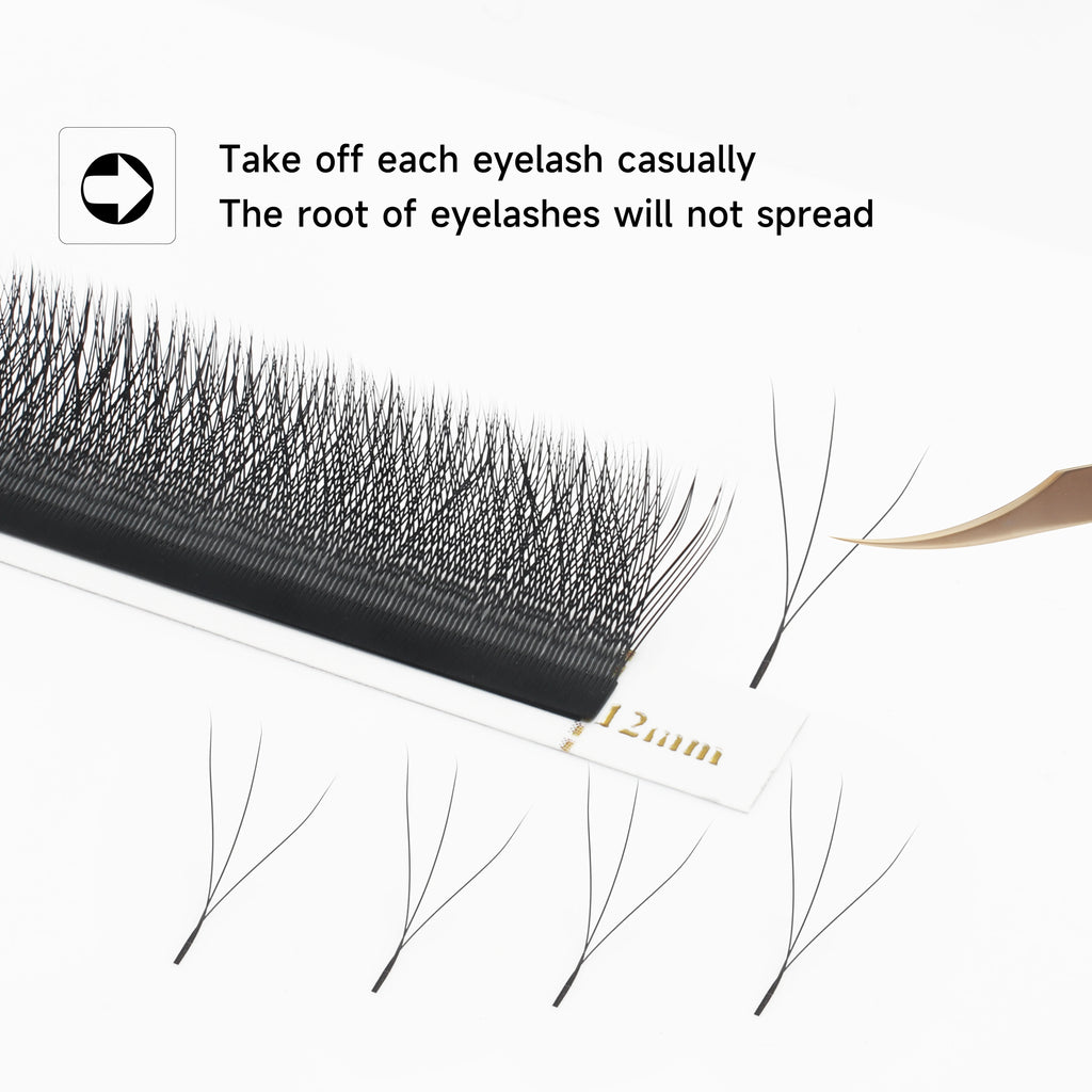 Veylora XIUSUZAKI W Shaped Lashes Bloom 2D 3D 4D 5D 6D 7D 8D Automatic Flowering Premade Fans Eyelashes Extensions YY Individual Lashes