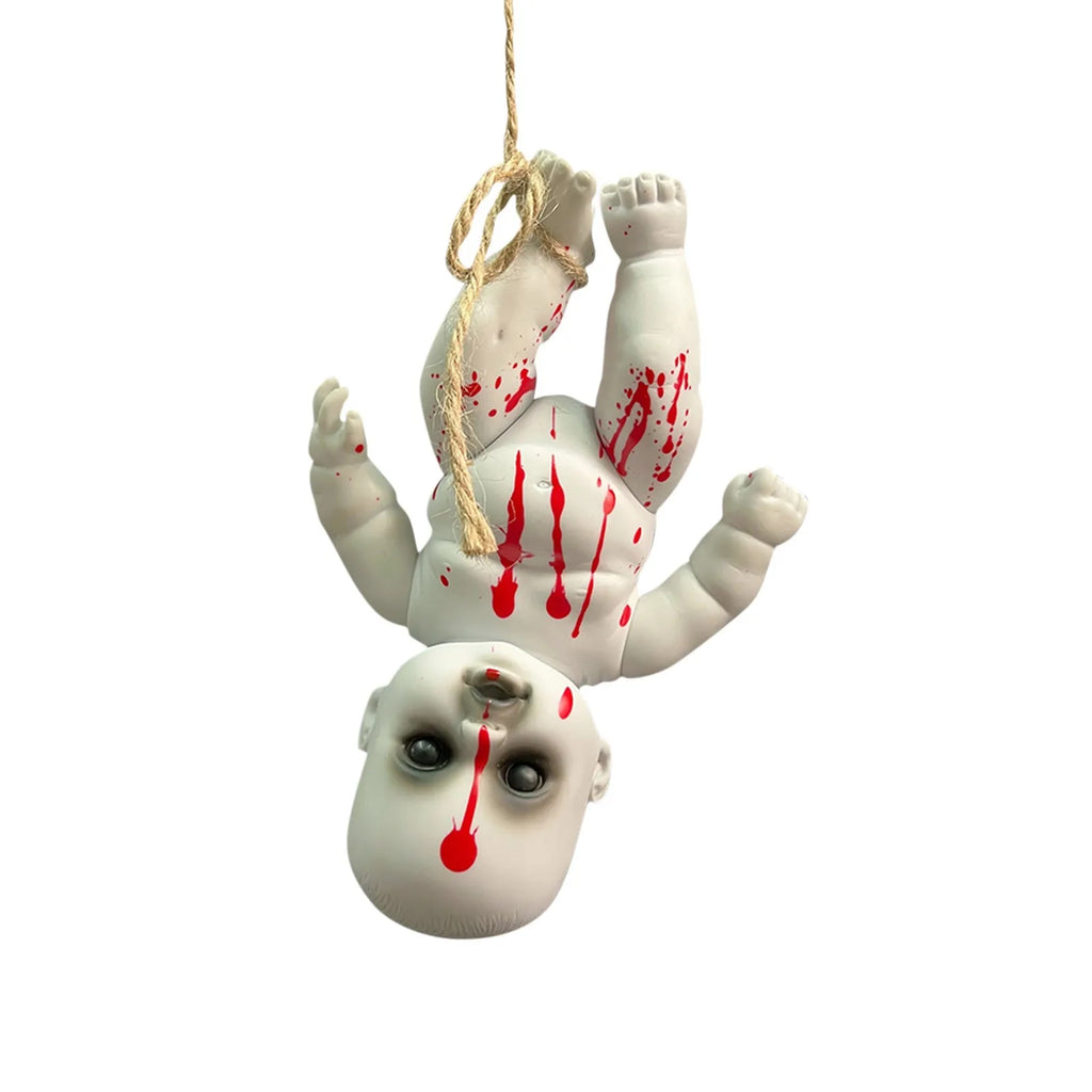 Veylora Halloween Hanging Ghost Dolls Spooky Tricky Toys Ornament Horror Atmosphere Bar Courtyard Prop Happy Halloween Day Party Decor