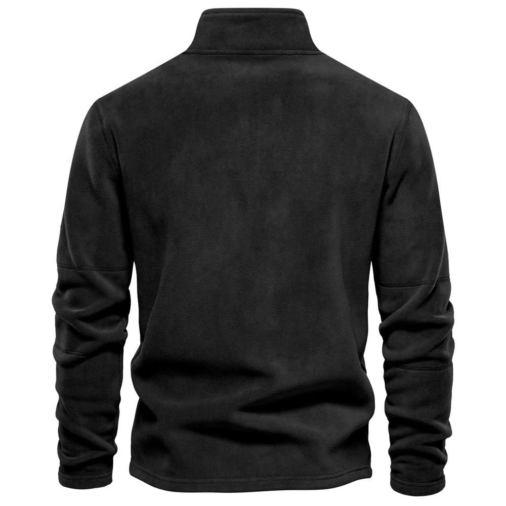 Veylora AIOPESON Brand Quality Thicken Warm Fleece Jacket for Men Zipper Neck Pullover Men's Sweatshirt Soft Shell Mens Jacket