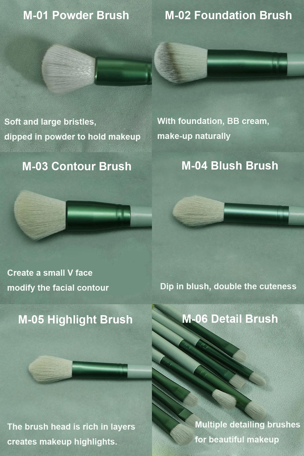 Veylora 13 PCS Makeup Brushes Set Eye Shadow Foundation Women Cosmetic Brush Eyeshadow Blush Beauty Soft Make Up Tools Bag