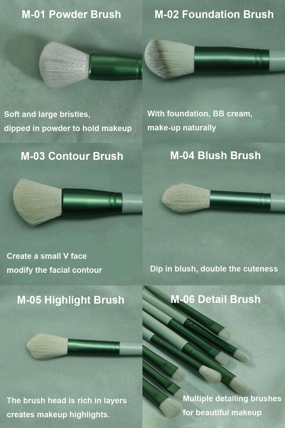 Veylora 13 PCS Makeup Brushes Set Eye Shadow Foundation Women Cosmetic Brush Eyeshadow Blush Beauty Soft Make Up Tools Bag