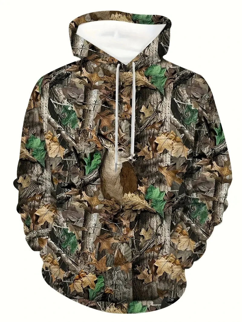 Veylora Spring Autumn Leaves Camouflage 3D Hoodies,Man/Women Loose tops Designer Sweatshirt Oversized Harajuku y2k Clothes Pullover