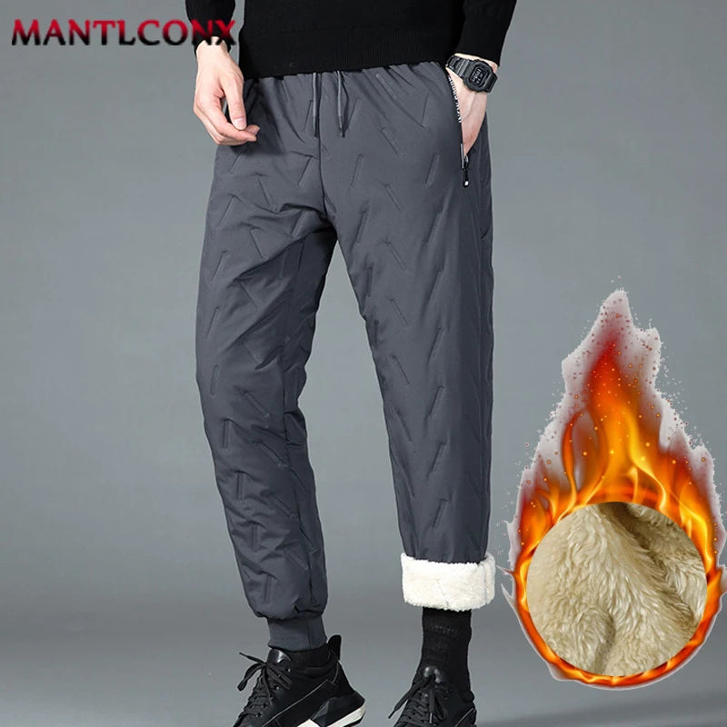 Veylora Thicken Warm Winter Pants for Men Sweatpants Casual Thicken Joggers Pants Male Thermal Trousers Black Gray Pants Men Windbreak