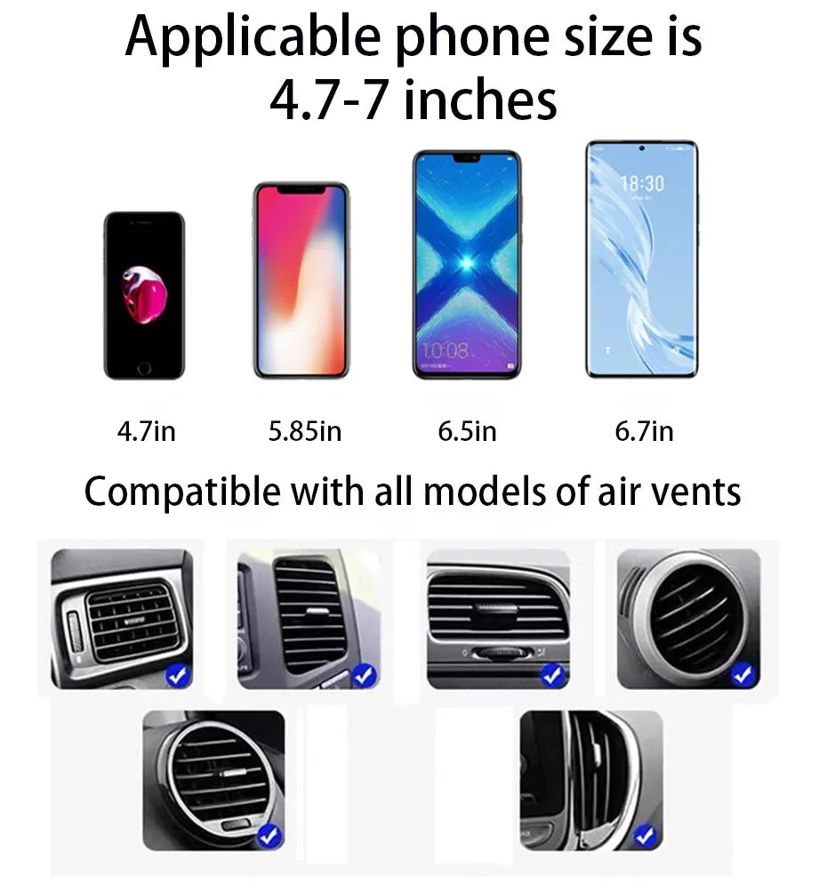 Veylora Seametal Car Phone Holder Bracket Accessories Interior Air Outlet Vent Base Gadget Universal Auto Cellphone Support Accessories
