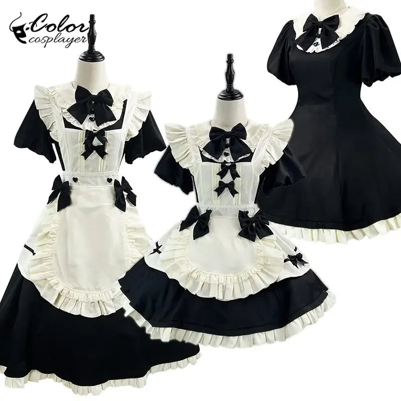 Veylora Color Cosplayer Black Lolita Cosplay Costume Halloween Maid Outfit Carnival Comic Exhibition Women Dress Suit European Clothing