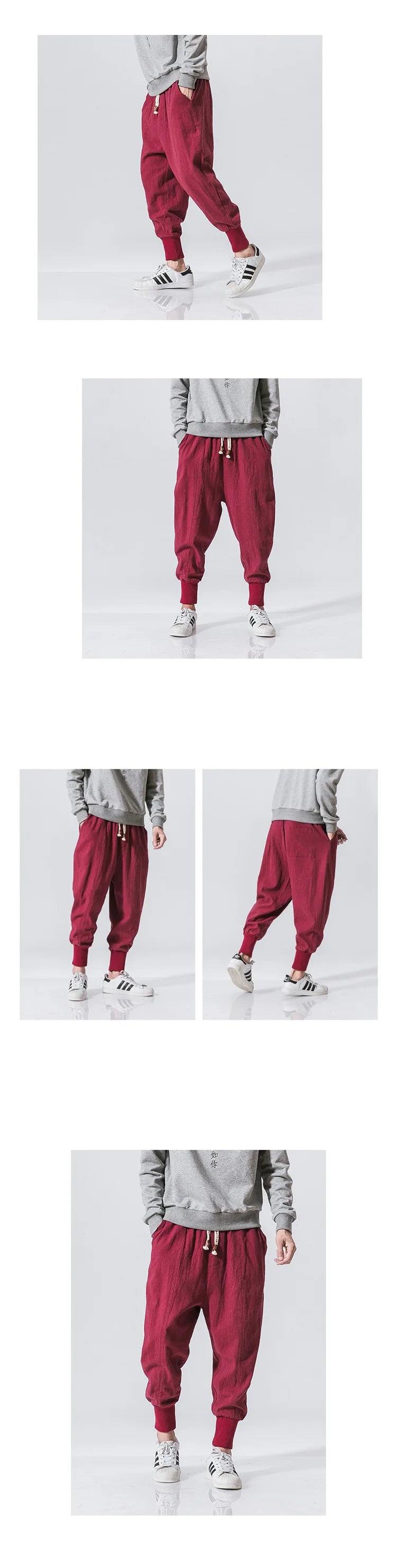Veylora FGKKS Men Pants Brand New Chinese Style Wide Leg Jeans Cotton Sweatpants Quality Comfortable Man Sportswear Male Trousers