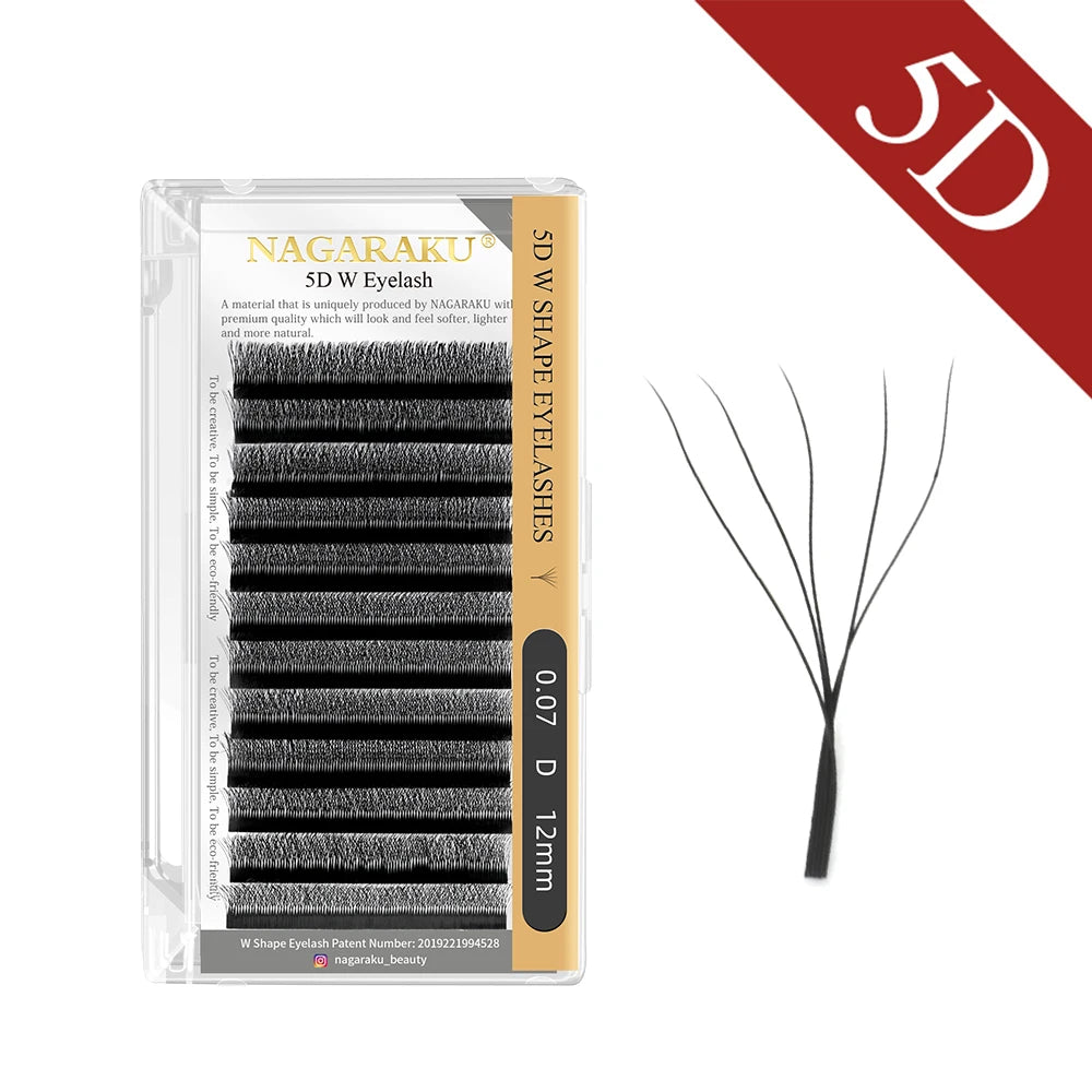 Veylora :NAGARAKU Automatic Flowering W Shape  Bloom 3D 4D 5D 6D Premade Fans Eyelash Extensions Natural Soft Light Full Dense