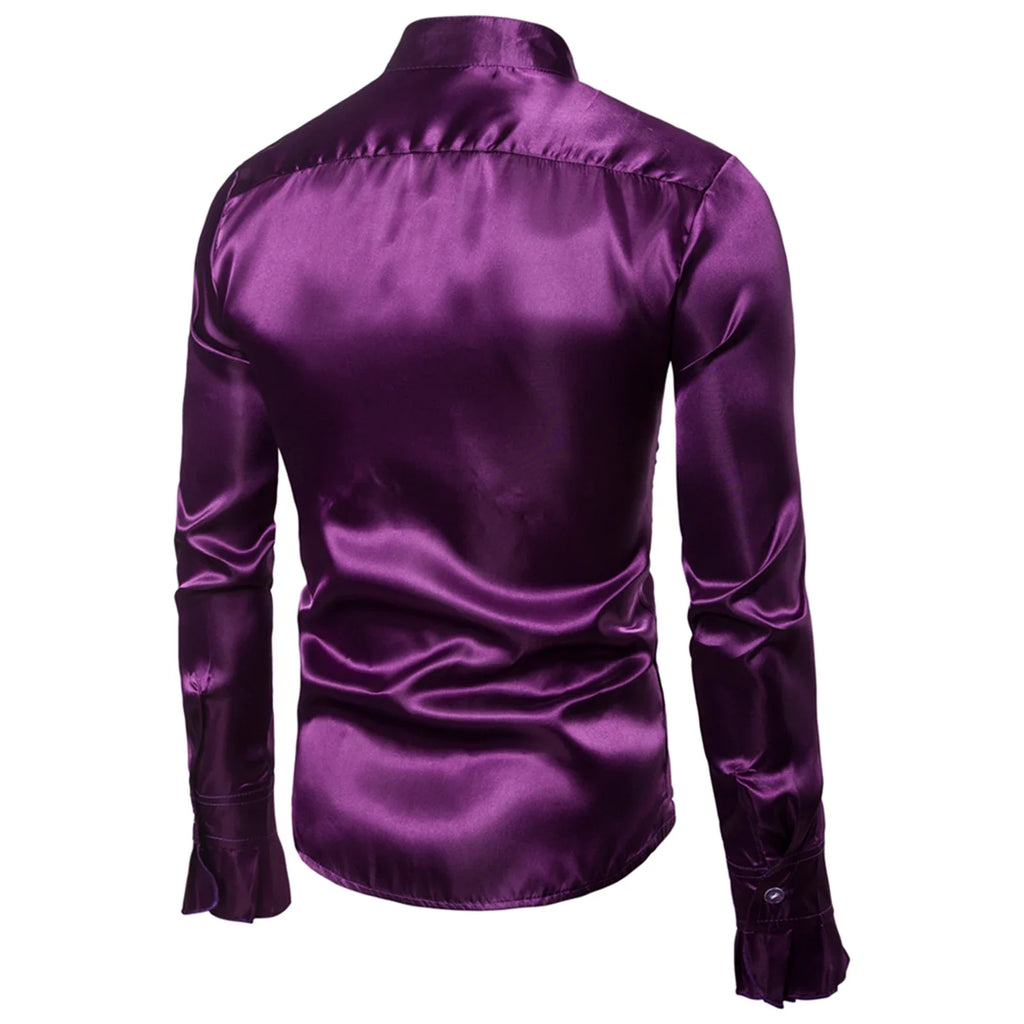Veylora Vintage 70s Frill Ruffle Dress Shirt For Men Vicotorian Costume Top Gothic Punk Retro Tee Faxu Silk Cravat Shirt Halloween