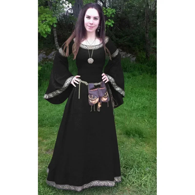 Veylora Cosplay Medieval Gothic Costumes for Women Halloween Carnival Fancy Dress Up Party Performance Renaissance Disfraz Hombre