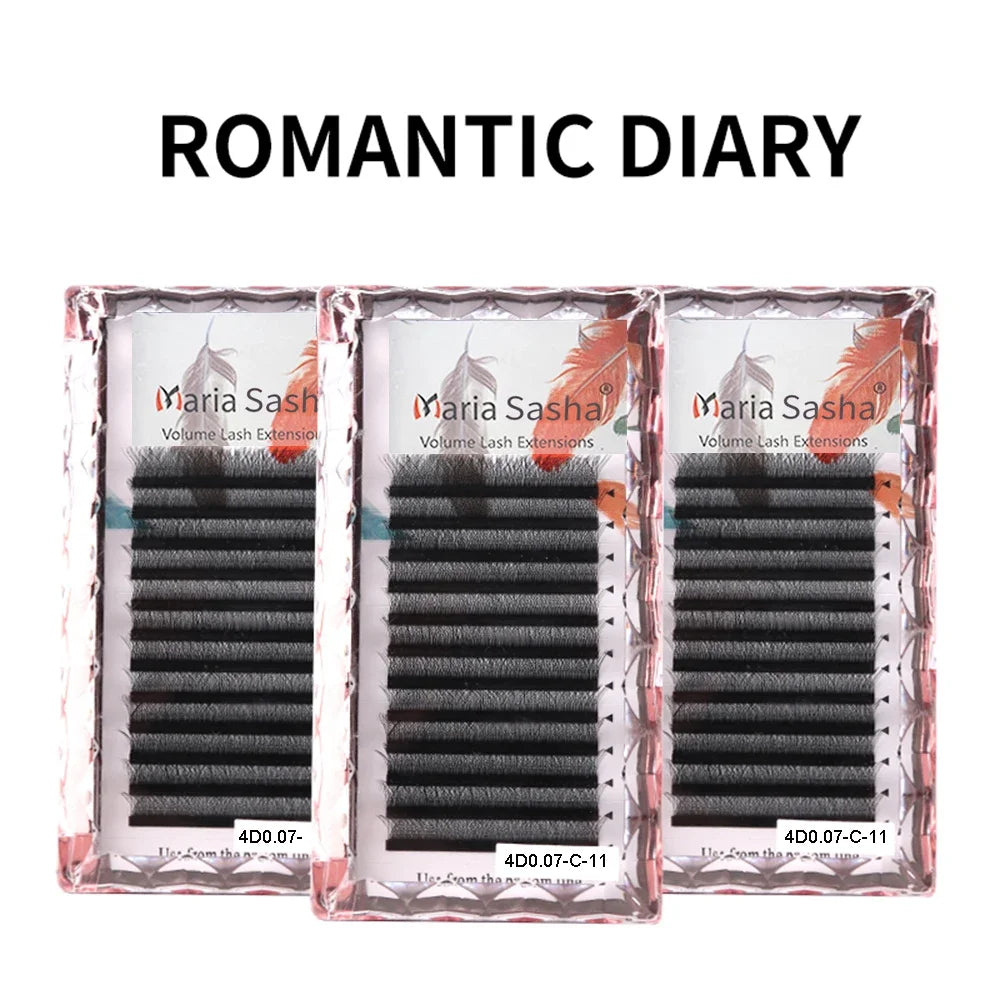 Veylora Maria 5D W Lashes Easy Fan Eyelash Extensions Wholesales Y Premade Volume 12 Rows W Style Natural Soft Private Logo