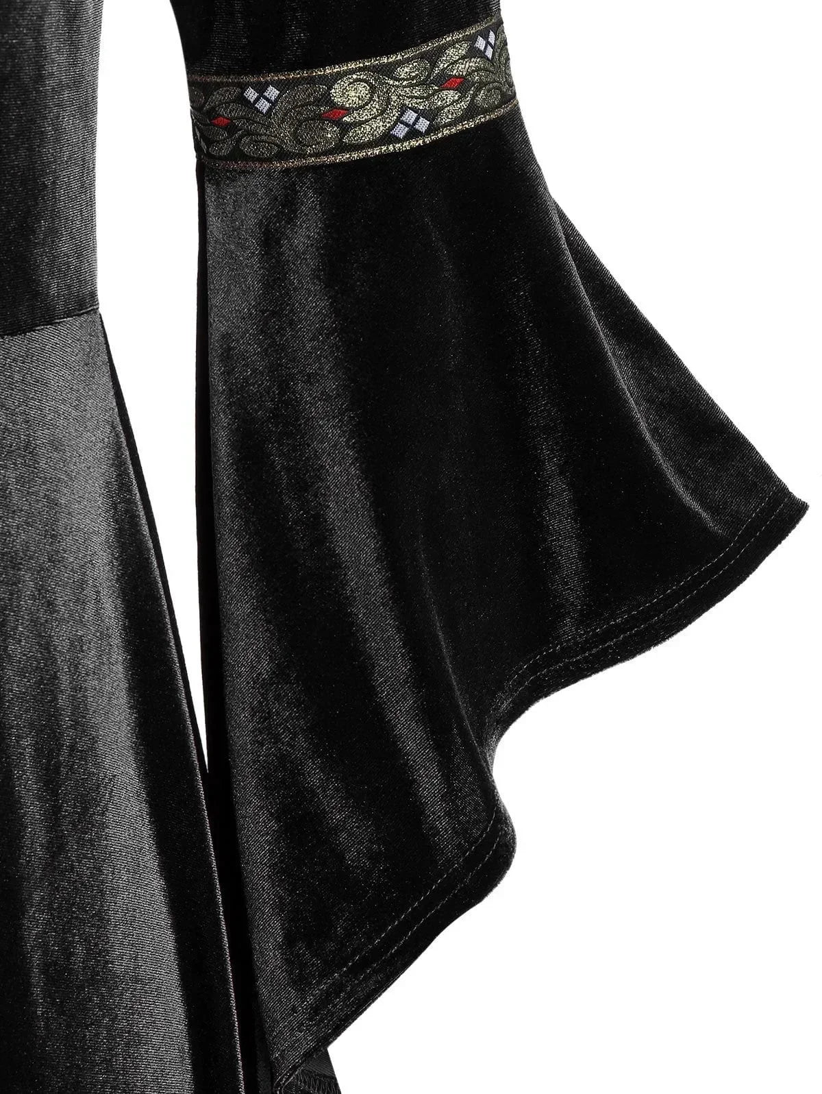 Veylora Halloween Women Dress Costumes For Women Long Sleeve Medieval Cosplay Vintage Vampire Witch Victorian Gothi Bandage Dress