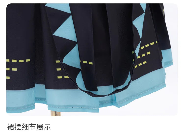 Veylora Anime Character Performance Clothes MIKU Anime Clothes Cosplay Clothes JK Skirt Same Suit Wig Accessories Halloween Costume