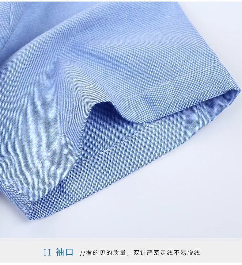 Veylora Men's Short-Sleeved Shirt, Summer Casual, Oxford Fabric, Solid Color, Simple, Trendy, Comfortable and High-Quality, Street Style