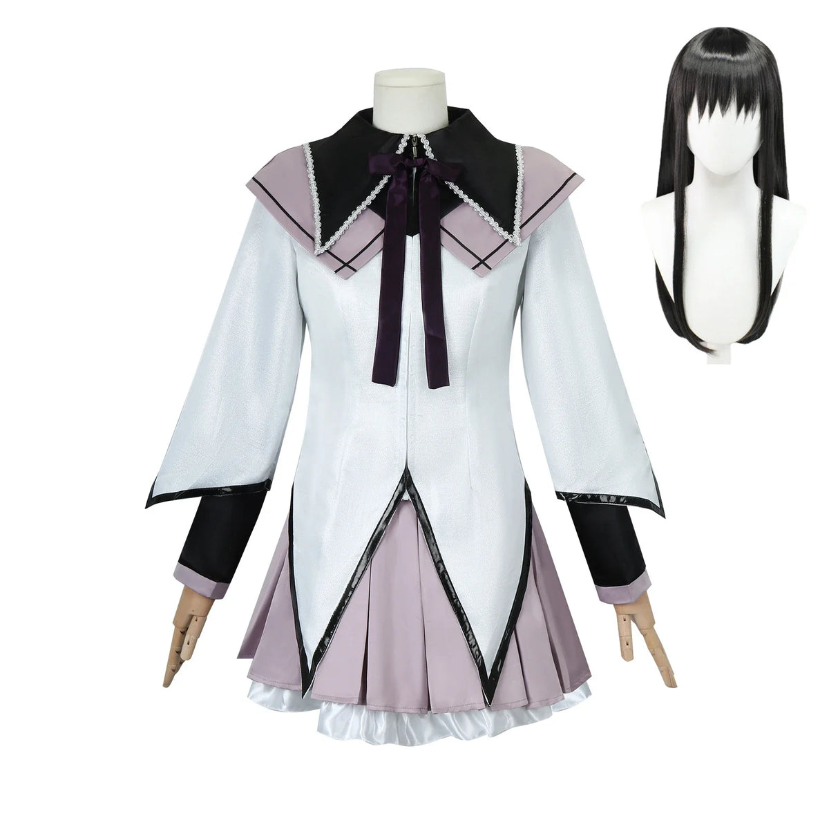 Veylora Puella Magi Madoka Magica Akemi Homura Cosplay Costumes Carnival Uniform Anime Halloween CostumesDress