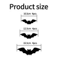 Veylora Halloween Decorations  3D LED Lighted Bats with Purple Green Lights, Waterproof Window Stickers for Indoor Outdoor Scary Decor