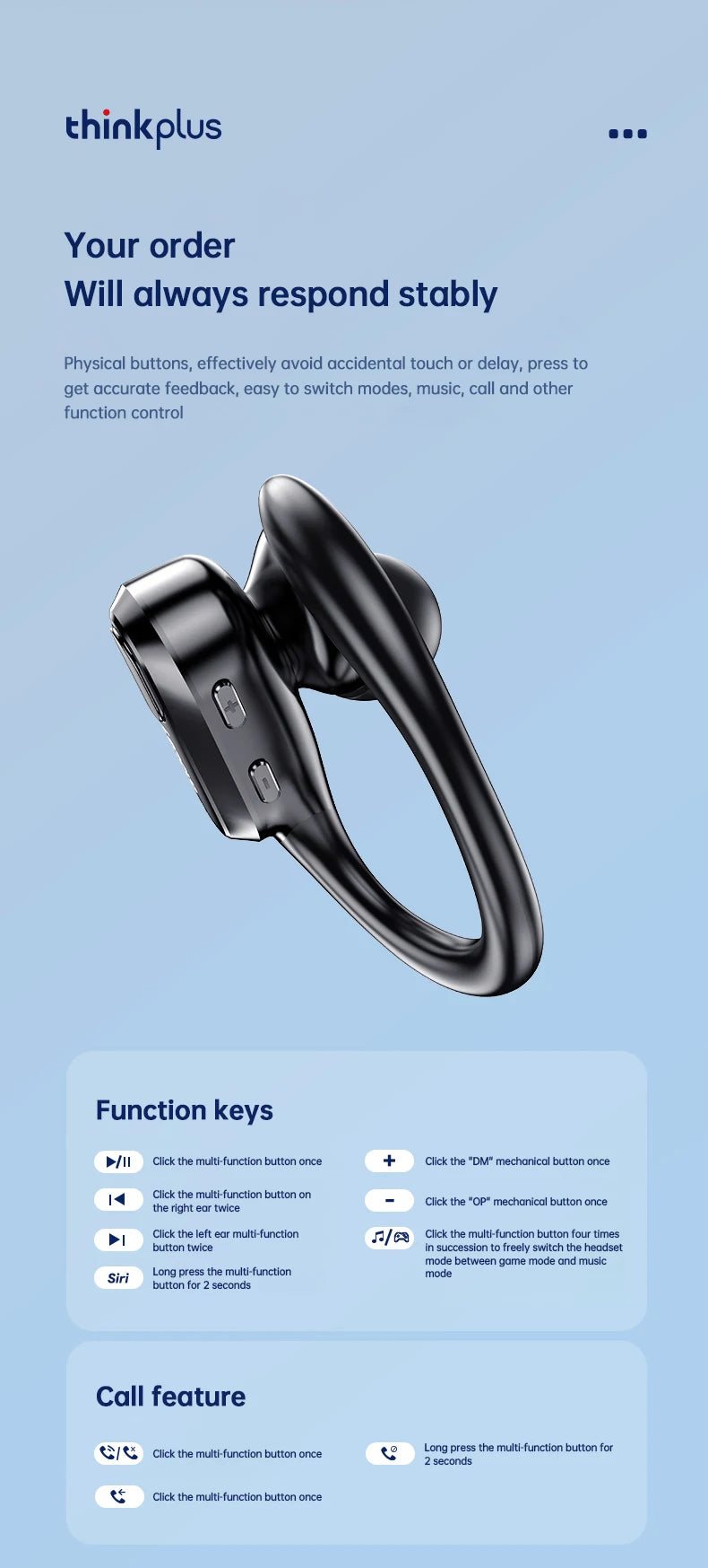 Veylora Original Lenovo XT80 Sports Wireless Earphones with Mics, LED Power Display,Hifi Stereo Sound Bluetooth 5.3 TWS HeadphHeadphones