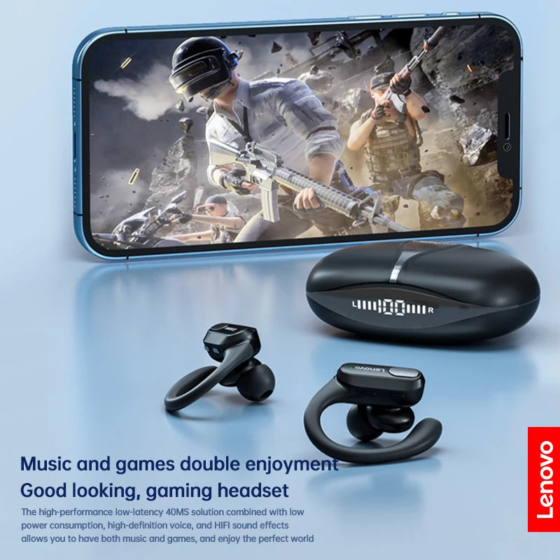 Veylora Original Lenovo XT80 Sports Wireless Earphones with Mics, LED Power Display,Hifi Stereo Sound Bluetooth 5.3 TWS HeadphHeadphones