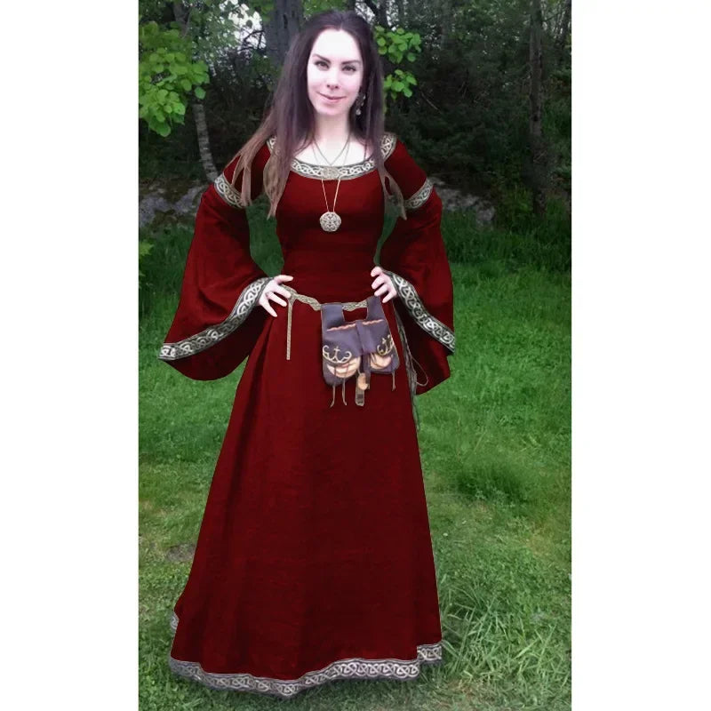 Veylora Cosplay Medieval Gothic Costumes for Women Halloween Carnival Fancy Dress Up Party Performance Renaissance Disfraz Hombre