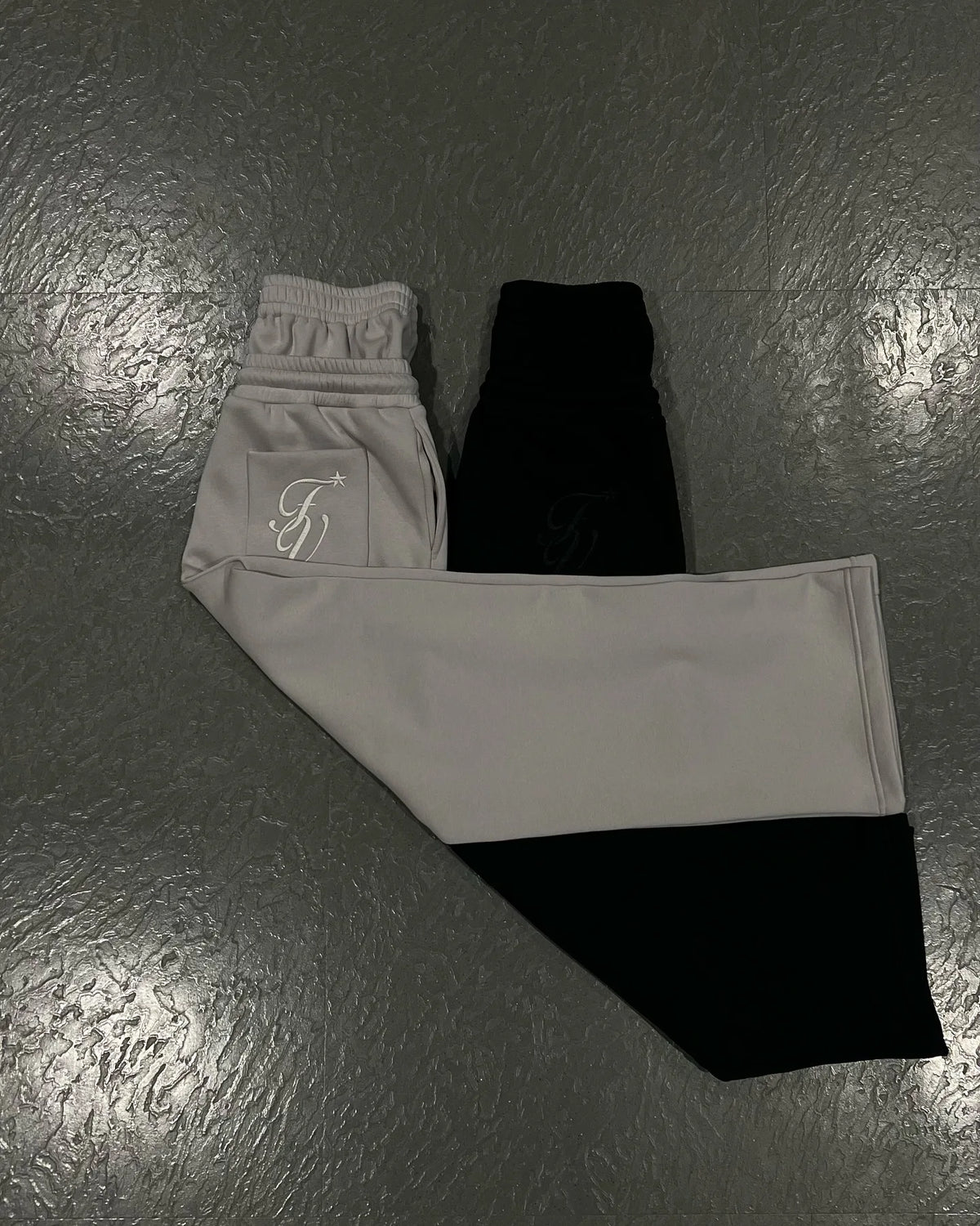 Veylora Harajuku Loose Double Waisted Sweatpants Y2K American Solid Color Letter Embroidery Casual Pants Hip Hop Drawstring Waist Jogger