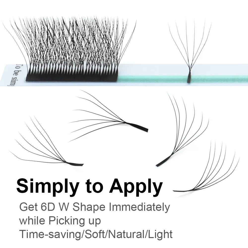 Veylora :NAGARAKU Automatic Flowering W Shape  Bloom 3D 4D 5D 6D Premade Fans Eyelash Extensions Natural Soft Light Full Dense