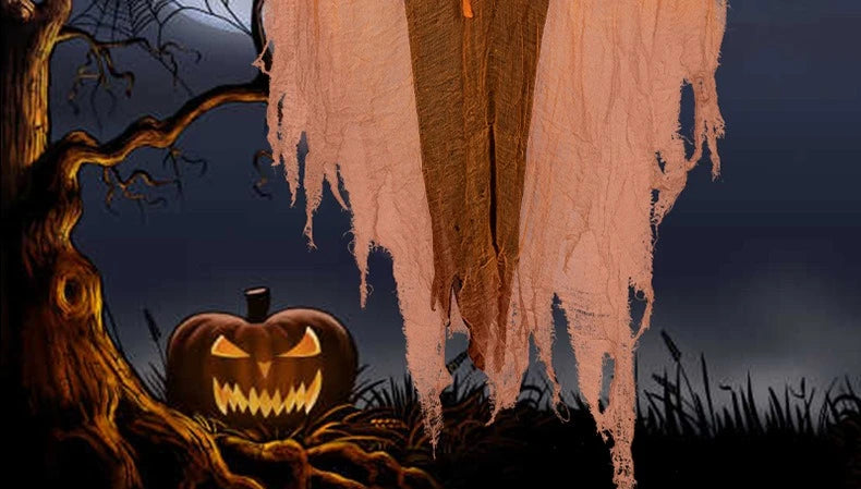 Veylora Halloween Decoration Luminous Demon Pumpkin Scarecrow Hanging Ornaments Turned Head Pumpkin Halloween Horror Home Decor Yard