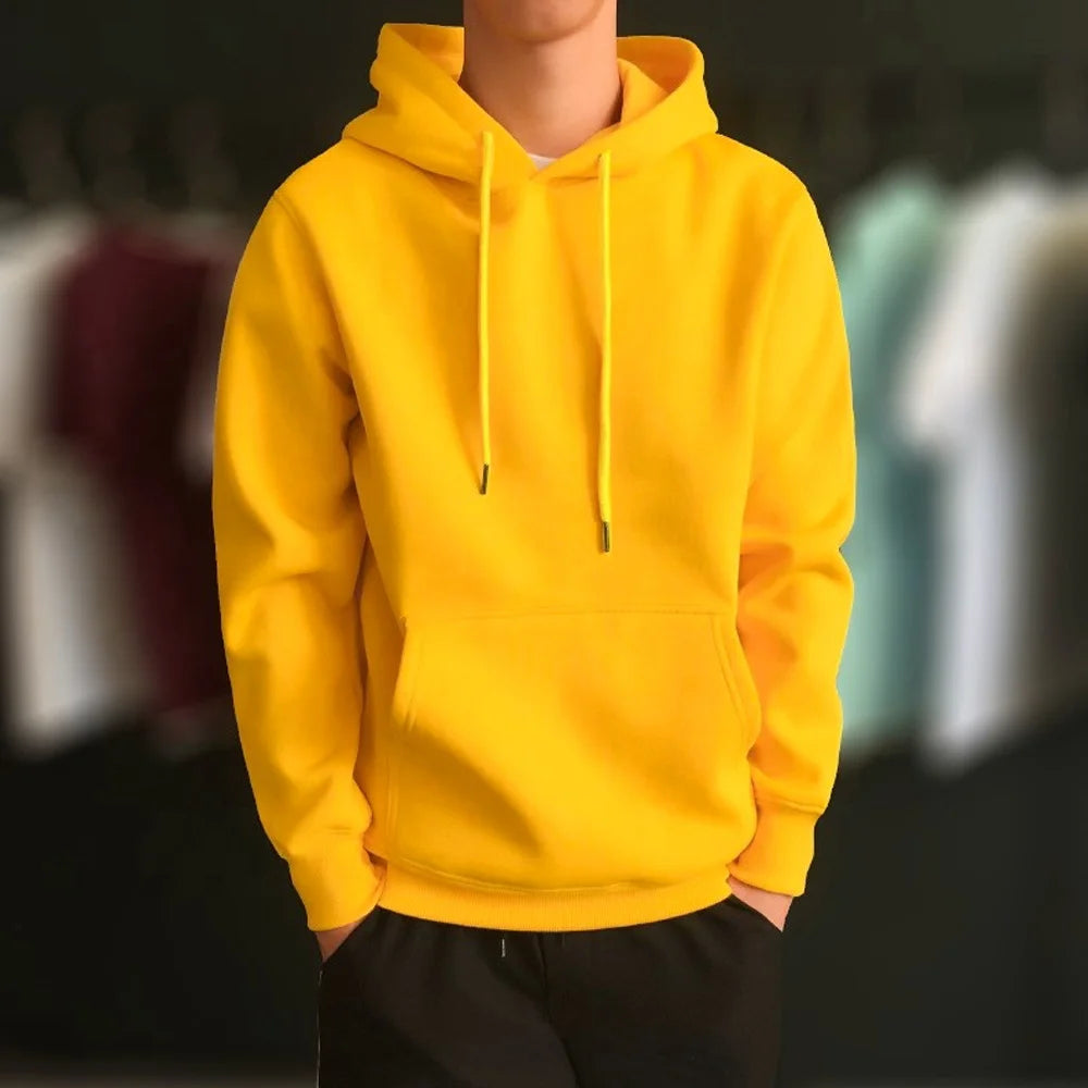 Veylora Hoodies 2024 New Men Harajuku Hooded Sweatshirts Casual All-match Pullover Streetwear Sweater Fashion Clothing Sweatshirt Hoodie
