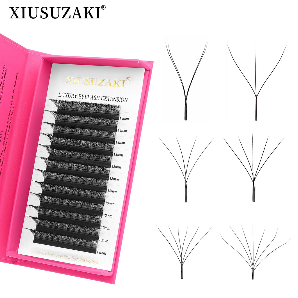 Veylora XIUSUZAKI W Shaped Lashes Bloom 2D 3D 4D 5D 6D 7D 8D Automatic Flowering Premade Fans Eyelashes Extensions YY Individual Lashes