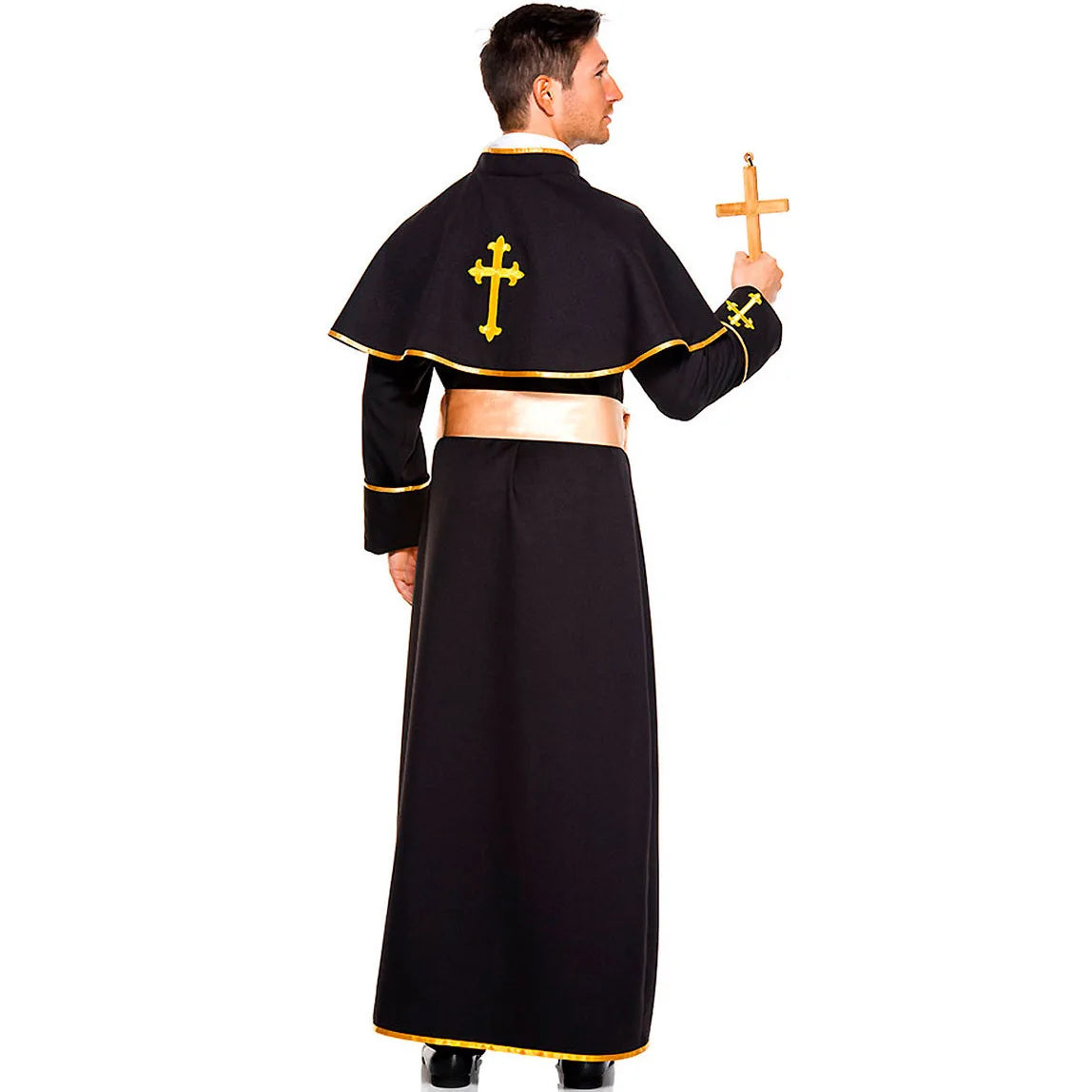 Veylora Halloween Costumes Religious Pastor Father Priest Pope Costume Medieval Nun Cosplay Carnival Party Fancy Dress Up for Men Women