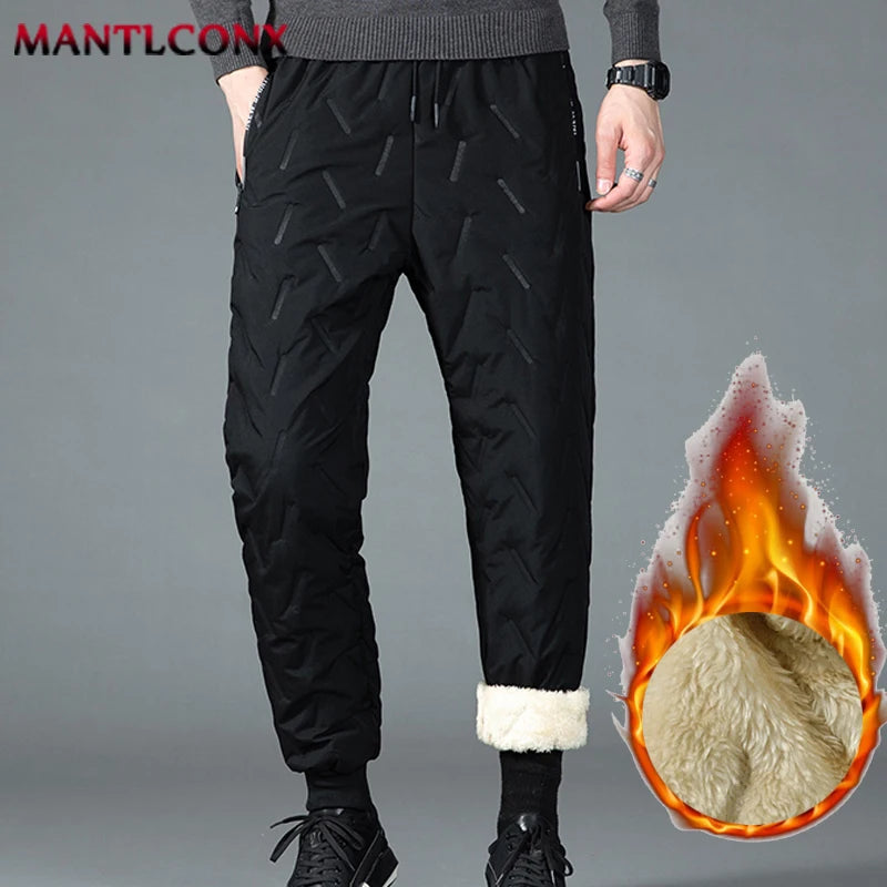 Veylora Thicken Warm Winter Pants for Men Sweatpants Casual Thicken Joggers Pants Male Thermal Trousers Black Gray Pants Men Windbreak