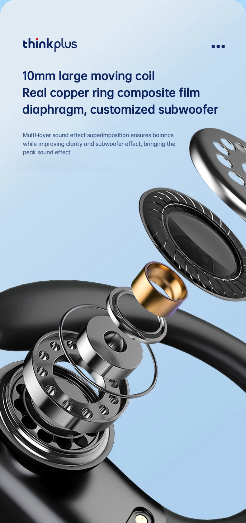 Veylora Original Lenovo XT80 Sports Wireless Earphones with Mics, LED Power Display,Hifi Stereo Sound Bluetooth 5.3 TWS HeadphHeadphones