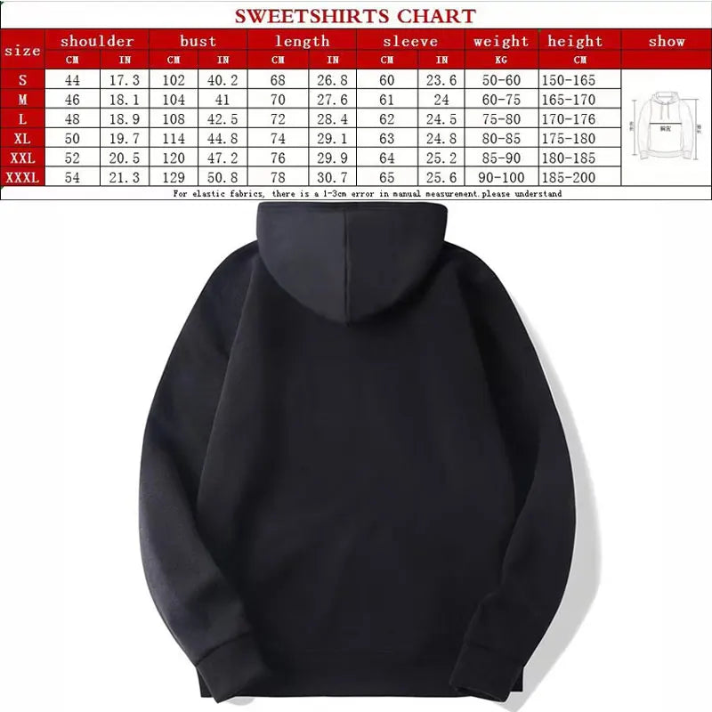 Veylora Hoodie Men's Trendy Brand Versatile Hong Kong Style High Street American Printed Top Autumn and Winter Coat Streetwear Anime